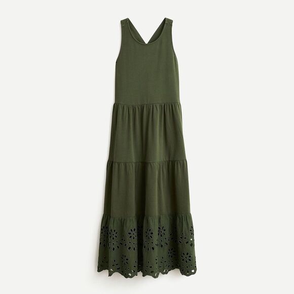 J. Crew Dresses & Skirts - J Crew Eyelet Lace Sleeveless Maxi Dress
